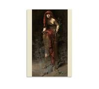 NgAnoh Stampa artistica da parete su tela con stampa della sacerdotessa di Delfi di John Collier, per camera da letto e soggiorno, 20 x 30 cm