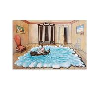 NgAnoh Stampa artistica da parete su tela, motivo: Il ritorno di Ulisse di Giorgio De Chirico, decorazione per la casa, decorazione per la casa, 50 x 75 cm