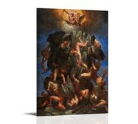 NgAnoh Stampa artistica su tela con immagine di Guido Reni, con la caduta dei giganti, stampa artistica da parete, idea regalo, decorazione per la casa, 20 x 30 cm