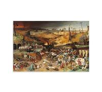 NgAnoh Stampa artistica su tela con motivo Trionfo della morte di Pieter Bruegel The Elder, decorazione artistica da parete, decorazione moderna, 50 x 75 cm