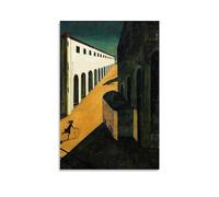 NgAnoh Stampa su tela "Mystery And Melancholy of A Street di Giorgio De Chirico", stampa artistica da parete, decorazione moderna, 60 x 90 cm