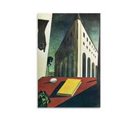 NgAnoh Torino Primavera di Giorgio De Chirico stampa su tela poster da parete a scorrimento su tela per soggiorno decorazione casa 60 x 90 cm