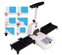 NGARY Arrotonda Angoli, Punzonatrice per Angoli Arrotondati 6 in 1 con Matrici Intercambiabili a Semicerchio R3.5mm R6mm R10mm Angoli Arrotondati E capacità di 100 Fogli, per Lavori con La Carta