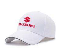 NGAXCBP Cappello Uomo SU. ZU. KI, Cappellino Uomo Basket Regolabile Vintage, Cappellini da Camionista Vintage Cotone Leggero, Facilmente(White)