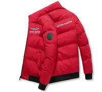 NGAXCBP Giacca con Cappuccio A.s.t.o.n M.a.r_tin, Trapuntato Caldo Puffer, Caldo Invernale Giubbotto, piogge(Red,XXL)