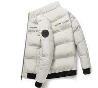 NGAXCBP Giacca con Cappuccio A.s.t.o.n M.a.r_tin, Trapuntato Caldo Puffer, Caldo Invernale Giubbotto, piogge(White,S)