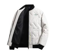 NGAXCBP Piumino Uomo A.s.t.o.n M.a.r. ti.n, jacket Trapuntato Leggero, Adatto all'aperto, sport, viaggi, lavoro, piogge(White,S)