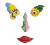Ngbbby Decorazioni per facce di albero Forme creative colorate per esterni Decorazioni per alberi divertenti per giardino interno