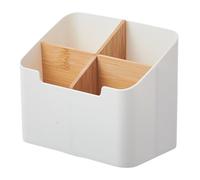 Ngbbby Porta telecomando in legno e plastica, con 4 scomparti Salvaspazio, organizer remoto multifunzionale per ufficio, casa, forniture per la tavola, elettronica