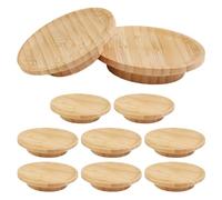 Ngbbby Topper per bicchieri da vino, 10 pezzi, coperture in bambù da 10, 2 cm per tenere lontani gli insetti nei bar e ristoranti