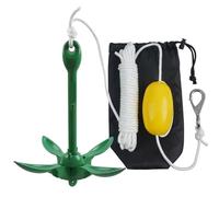 NGBFF Corda di ormeggio, Ancora da 1,5 kg for Moto d'Acqua con Corda Galleggiante da 13 m for Paddle Board Accessori for Canoa Kit di Ancoraggio for Barca Ancora a Rampino Pieghevole