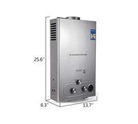 NGBFF Generatore di Vapore, Liquified Natural Gas Water Heater Water Heater 6L/8L/10L/12L/16L/18L 36KW Thermostat Heater Methane Gas Water Heater(12L)