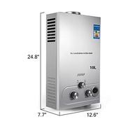 NGBFF Generatore di Vapore, Liquified Natural Gas Water Heater Water Heater 6L/8L/10L/12L/16L/18L 36KW Thermostat Heater Methane Gas Water Heater(10L)