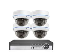 NGBFF Kit Videosorveglianza, 8CH 5MP Poe di telecamere di Sicurezza a Cupola Telecamera IP a Prova di vandalo for Interni Home CCTV Record Kit di Protezione di sorveglianza(2T,8CH NVR 4PCS Cameras)