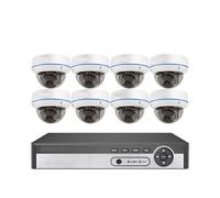 NGBFF Kit Videosorveglianza, 8CH 5MP Poe di telecamere di Sicurezza a Cupola Telecamera IP a Prova di vandalo for Interni Home CCTV Record Kit di Protezione di sorveglianza(None,8CH NVR 8PCS Cameras)