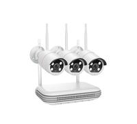 NGBFF Kit Videosorveglianza, di telecamere di Sicurezza da 5 MP Protezione bidirezionale for la casa Telecamera IP Wireless Kit NVR Telecamera di videosorveglianza(3 Camera Set)