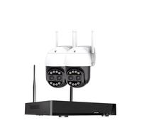 NGBFF Kit Videosorveglianza, di telecamere di sorveglianza 4K con Kit NVR Wireless Set di telecamere di Sicurezza CCTV a Doppia Lente da 8MP(4T,2 PCS Camera System)