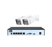 NGBFF Kit Videosorveglianza, di Telecamere IP 8MP 4K Poe Rilevamento di Veicoli Umanoidi 4ch 8ch CCTV Video Sorveglianza di Sicurezza Esterna Impermeabile(None,2Cam 4NVR)