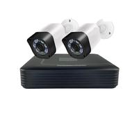 NGBFF Kit Videosorveglianza, Kit di Sicurezza CCTV 1080P 4CH DVR 2PCS 2MP Bullet Infrarossi Impermeabile AHD Telecamera Analogica Video Sorveglianza Set BNC(4ch 2Pcs 1080P)