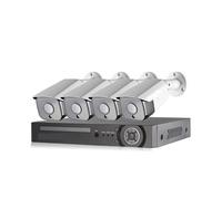 NGBFF Kit Videosorveglianza, Kit di sistemi di Sicurezza for Telecamera IP Poe con rilevamento del Volto da 25 fps 5MP Kit di videosorveglianza CCTV Impermeabile AI(None,4pcs Cameras)