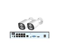 NGBFF Kit Videosorveglianza, Kit di Telecamere IP Poe da 6 MP Rilevamento Persona Facciale CCTV Video Sorveglianza Sicurezza(4T,6MP 2Cam 8NVR)