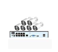 NGBFF Kit Videosorveglianza, Kit di Telecamere IP Poe da 6 MP Rilevamento Persona Facciale CCTV Video Sorveglianza Sicurezza(2T,6MP 6Cam 8NVR)