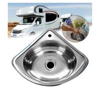 NGBFF Lavello da Cucina for Camper, lavandini da Bagno, mobiletto in Acciaio for Camper, Piccola Vasca angolare con Una Sola Goccia