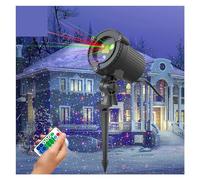 NGBFF Luci Natale Esterno, Proiettore di luci Natalizie statiche in Movimento Rosso Verde Blu con Stelle, luci da Giardino Esterne, Impermeabili, for Albero di Natale