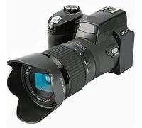 NGBFF Macchinetta Digitale, Zoom Ottico 24X Teleobiettivo grandangolare Fotocamera Digitale Professionale SLR Torcia 33MP Registratore 1080P 3quot;Schermo(16G SD Card,No Flashlight)