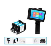 NGBFF Stampante Palmare Portatile, Stampante a getto d'inchiostro portatile da 17,5 mm Codice batch Numero di serie Codice a barre Codice QR Logo Stampante a getto manuale(Printer with 3pc ink)