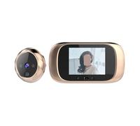 NGBFF Videocitofono, Campanello digitale con schermo da 2,8 pollici, telecamera spioncino da 0,3 MP, campanello da esterno con telecamera HD Vision(Gold)