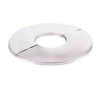 NGCG Piastra di rosetta rotonda divisa in acciaio inossidabile con flangia divisa a parete rubinetto a scatto copertura decorativa per cucina bagno piastra rotonda rosetta, 140 x 51 mm