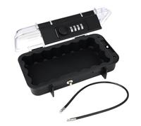 NGDVJEXPHUKS Cassaforte per chiavi, Cassetta di sicurezza portatile da viaggio grande capacità Codice impermeabile con maniglia for cavo rimovibile(Transparent)