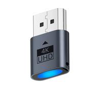 NGFF Adattatore per display virtuale DP, connettore fittizio DisplayPort, emulatore DP Ghost senza monitor con luce LED, compatibile con desktop remoto, laptop, server e NAS, colore blu (4K@17Hz)