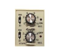 NGFPQQDDT Relè temporizzatore Elettrico ST3PR a 2 Gruppi con contatore Multi-intervallo e Base a Zoccolo(30s 30m,380V)