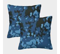 NGGADIWEG Blue Texture Copri Cuscino Stampato 3D Per Studenti Con Cerniera Invisibile Lavabile in Lavatrice Traspirante Per Dormitorio Universitario Letto Viaggio 50x50cm