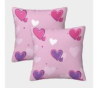 NGGADIWEG Retro Love Copri Cuscino 3D Stampato Per Studenti Morbida Lavabile in Lavatrice Traspirante Protettiva Per Dormitorio Universitario Letto Viaggio 50x50cm