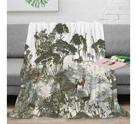 NGGADIWEG stampa 3D African wildlife coperta da viaggio microfibra biancheria da letto morbida coperta da riposo anti-pilling per regali per chi viaggia spesso Safari arte 70×80inch(180x200cm)