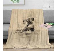 NGGADIWEG stampa 3D arts struggle coperta in pile microfibra biancheria da letto non perde pelo plaid in pile morbido e caldo lavabile in lavatrice per casa black and 80×90inch(200x230cm)