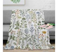 NGGADIWEG stampa 3D Botanical Illustrations coperta per aria condizionata biancheria da letto anti-pilling plaid per aria condizionata morbido e soffice per estate vintage Garden 70×80inch(180x200cm)