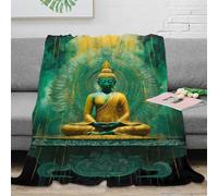 NGGADIWEG stampa 3D Buddha meditation coperta da letto microfibra biancheria da letto traspirante plaid da letto anti-pilling per regali per la camera da letto spiritual arte 40x50inch(100x130cm)