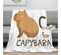 NGGADIWEG stampa 3D Capybara cartone animato plaid microfibra biancheria da letto morbido e caldo coperta per aria condizionata anti-pilling per regali per amici bambini book 80×90inch(200x230cm)