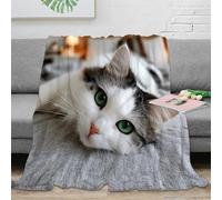NGGADIWEG stampa 3D Carino cat coperta da pisolino microfibra biancheria da letto lavabile coperta da ufficio morbida per regali per colleghi di lavoro Home cozy 50x60inch(127x152cm)