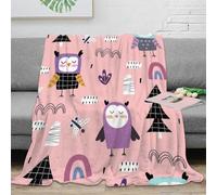 NGGADIWEG stampa 3D Carino owl design coperta da ufficio microfibra biancheria da letto lavabile plaid da ufficio morbido e caldo non perde pelo per lavoro Children's pattern 40x50inch(100x130cm)