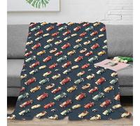 NGGADIWEG stampa 3D cars pattern coperta da viaggio microfibra biancheria da letto anti-pilling coperta da viaggio compatta per regali per viaggiatori vintage toy 40x50inch(100x130cm)
