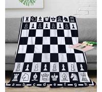 NGGADIWEG stampa 3D Chessboard desi coperta in pile microfibra biancheria da letto lavabile plaid in pile anti-pilling per regali per famiglie Classic black and bi 70×80inch(180x200cm)