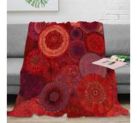 NGGADIWEG stampa 3D circular patterns coperta da viaggio microfibra biancheria da letto leggera coperta da riposo morbida per giovani in viaggio studio astratto mandala 70×80inch(180x200cm)