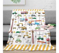 NGGADIWEG stampa 3D Construction toys coperta microfibra biancheria da letto anti-pilling e calda plaid compatto per regali di laurea Children's cartoon 50x60inch(127x152cm)