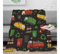 NGGADIWEG stampa 3D Construction trucks coperta da ufficio microfibra biancheria da letto lavabile plaid da ufficio morbido e caldo non perde pelo per lavoro cartoon kids design 60x80inch(150x200cm)