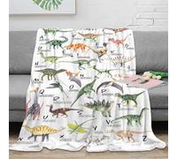 NGGADIWEG stampa 3D Dinosaur illust coperta da ufficio microfibra biancheria da letto morbida plaid da ufficio caldo per giovani professionisti Educational children 40x50inch(100x130cm)